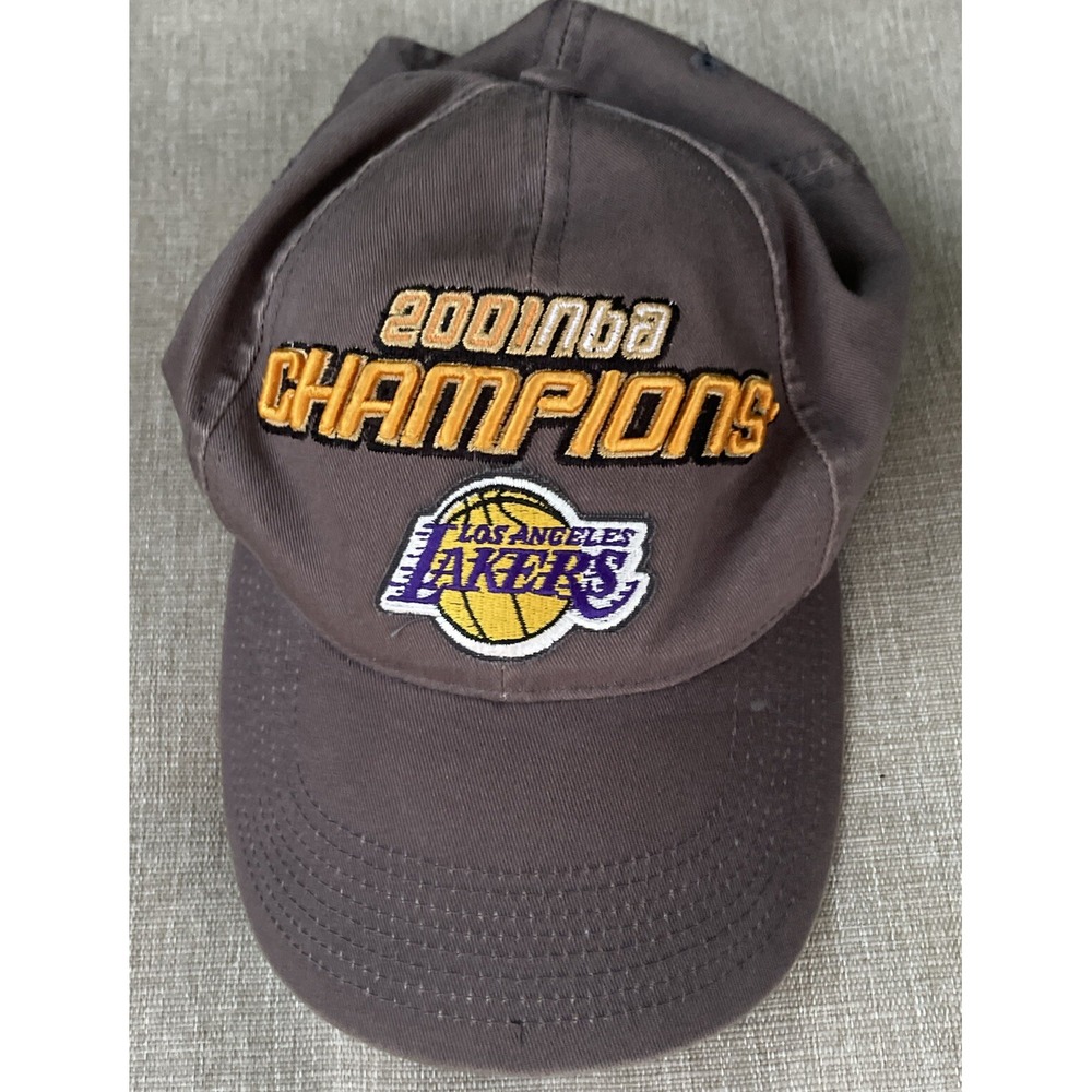 2001 NBA Champions Los Angela's Lakers Cap Adjustable SPL28 Finals Shaq Kobe